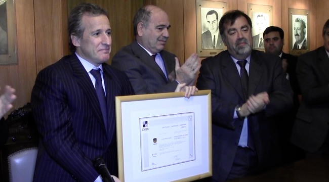 imagen de Peñarol TV: Entrega de la Certificación de Calidad