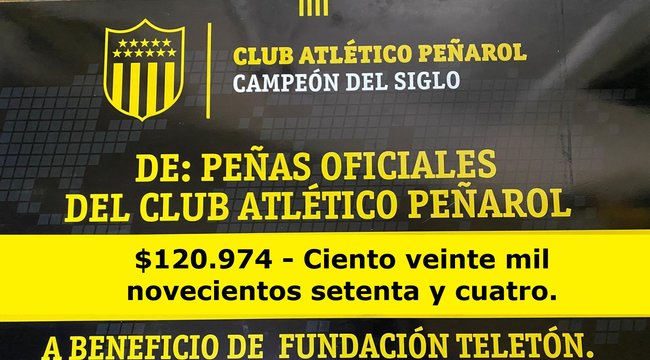 imagen de ¡Peñarol volvió a colaborar con la Teletón!
